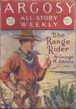 Imagen del vendedor de ARGOSY ALL-STORY Weekly: May 29, 1926 ("The Range Rider"; "The Mesa") a la venta por Books from the Crypt