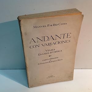 Bild des Verkufers fr ANDANTE CON VARIACIONES RIO COSSA MANUEL P DEL 1933 zum Verkauf von LIBRERIA ANTICUARIA SANZ