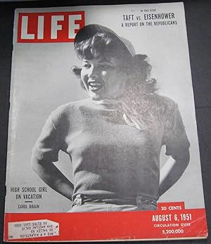 Image du vendeur pour Life Magazine August 6, 1951 mis en vente par Phyllis35
