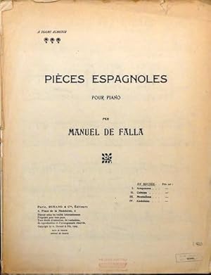 Bild des Verkufers fr Pices Espagnoles pour piano. en recueil zum Verkauf von Paul van Kuik Antiquarian Music