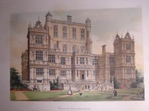 A Fine Original Hand Coloured Lithograph Illustration of Wollaton, Nottinghamshire from The Mansi...