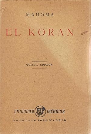 Bild des Verkufers fr EL KORAN zum Verkauf von Librera Torren de Rueda