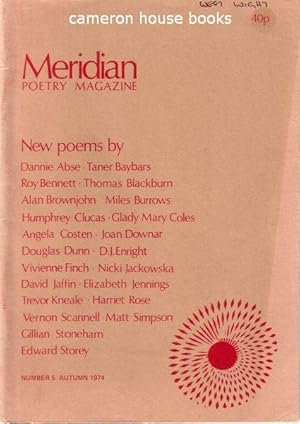 Bild des Verkufers fr Meridian Poetry Magazine, edited by Trevor Kneale zum Verkauf von Cameron House Books