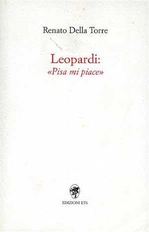 Bild des Verkufers fr Leopardi Pisa mi piace. zum Verkauf von FIRENZELIBRI SRL