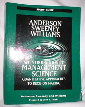 Seller image for Study Guide; An Introduction to Management Science; Quantitative Approaches to Decision Making for sale by Dave Shoots, Bookseller