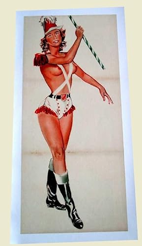 Bild des Verkufers fr Poster des annes 50 entoil reprsentant une Pin-up majorette zum Verkauf von JOIE DE LIRE