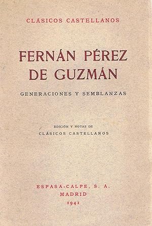 Image du vendeur pour GENERACIONES Y SEMBLANZAS mis en vente par Librera Torren de Rueda