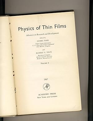 Seller image for Physics of Thin Films Volume 4 for sale by Richard Lemay
