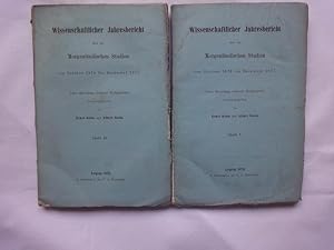 Seller image for Wissenschaftlicher Jahresbericht ber die Morgenlndischen Studien von October 1876 bis December 1877. (Heft I und Heft II.) for sale by Malota