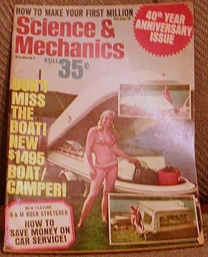 Imagen del vendedor de Science & Mechanics August 1970 a la venta por Hastings of Coral Springs