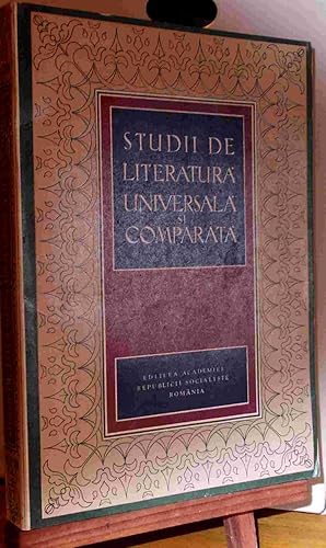 Imagen del vendedor de STUDII DE LITERATURA UNIVERSALA SI COMPARATA a la venta por Livres 113