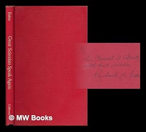 Seller image for Great Scientists Speak Again / by Richard M. Eakin for sale by MW Books