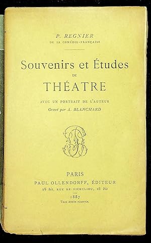 Seller image for Souvenirs et Etudes de thtre for sale by LibrairieLaLettre2