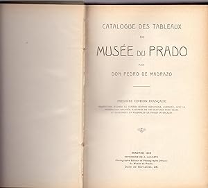 Imagen del vendedor de CATALOGUE DES TABLEAUX DU MUSEE DU PRADO (Premier edition française) a la venta por Libreria 7 Soles