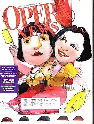 Bild des Verkufers fr Opera News: Volume 61, No. 8; January 11, 1997 zum Verkauf von Dorley House Books, Inc.