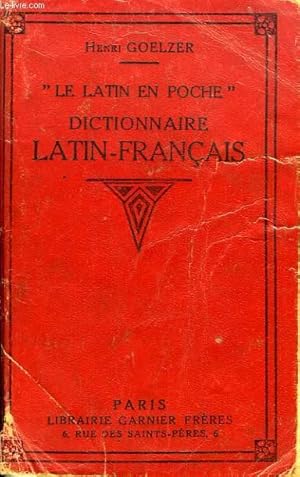 Seller image for LE LATIN EN POCHE, DICTIONNAIRE FRANCAIS-LATIN for sale by Le-Livre