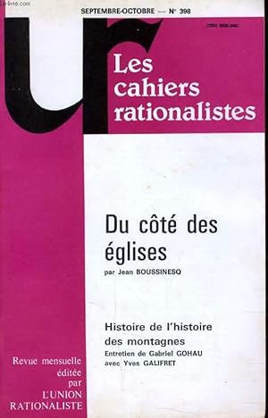 Seller image for LES CAHIERS RATIONALISTES N398 - DU COTE DES EGLISES - HISTOIRE DE L'HISTOIRE DES MONTAGNES for sale by Le-Livre