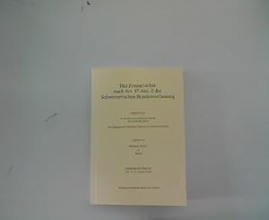 Bild des Verkufers fr Das Zensurverbot nach Art. 17 Abs. 2 der Schweizerischen Bundesverfassung. Dissertation. zum Verkauf von Antiquariat Bookfarm