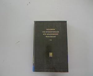 Immagine del venditore per Gutachten zum internationalen und Auslndischen Privatrecht 1972. venduto da Antiquariat Bookfarm