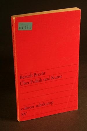 Seller image for ber Politik und Kunst. Herausgegeben von Werner Hecht for sale by Steven Wolfe Books
