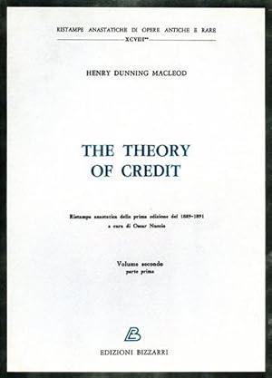 Image du vendeur pour The Theory of credit. Vol.II,parte I. mis en vente par FIRENZELIBRI SRL