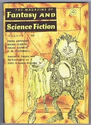 Imagen del vendedor de the Magazine of Fantasy and Science Fiction August/1968 (pulp DIGEST Magazine) THE TWELFTH BED = the 6th EVER Published Professional Short Story by DEAN R. KOONTZ a la venta por Comic World