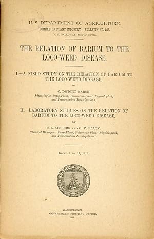 Imagen del vendedor de THE RELATION OF BARIUM TO THE LOCO-WEED DISEASE (Bulletin 246) a la venta por 100POCKETS