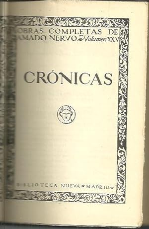 Bild des Verkufers fr CRONICAS. zum Verkauf von Librera Javier Fernndez