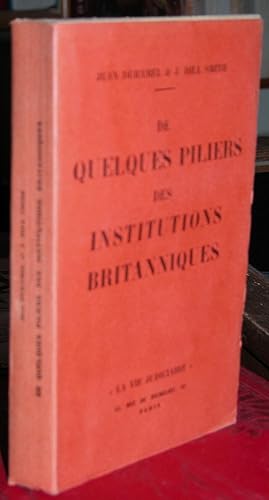 Seller image for De quelques piliers des institutions britanniques. for sale by PAROLES
