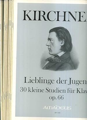 Theodor Kirchner. Konvolut von 8 Notenheften: Still und bewegt, Acht Klavierstücke op. 24 / Verwe...