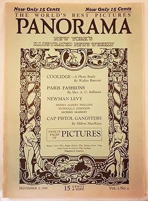 Seller image for Panorama New York's Illustrated News Weekly Vol. 1 No. 6 November 3, 1928 for sale by WellRead Books A.B.A.A.