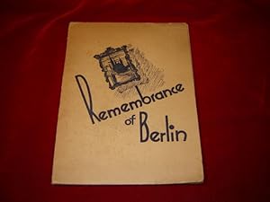 Bild des Verkufers fr Remembrance of Berlin. Drawings by Ursel Kiessling. zum Verkauf von Antiquariat Olaf Drescher
