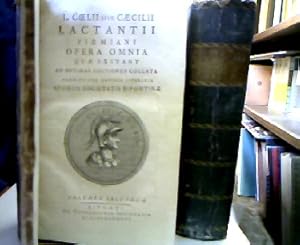 Bild des Verkufers fr L. Coelii sive Caecilii Lactantii Firmiani Opera omnia quae exstant, ad optimas editiones collata. Praemittitur Notitia literaria studiis Societatis Bipontinae. zum Verkauf von Antiquariat Michael Solder