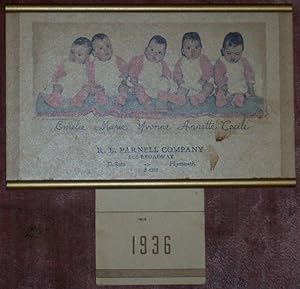 Seller image for 1936 DIONNE QUINTUPLETS CALENDAR FROM R. L. PARNELL CO for sale by Gibson's Books