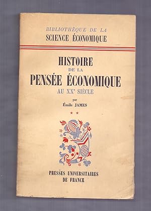 Immagine del venditore per HISTOIRE DE LA PENSEE ECONOMIQUE AU XX SIEGLE venduto da Libreria 7 Soles