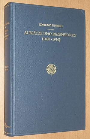 Aufsatze und Rezensionen (1890-1910) Husserliana Band 22