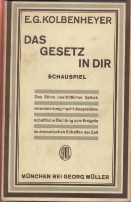 Seller image for Das Gesetz in dir. Schauspiel in fnf Aufzgen. for sale by Galerie Joy Versandantiquariat  UG (haftungsbeschrnkt)