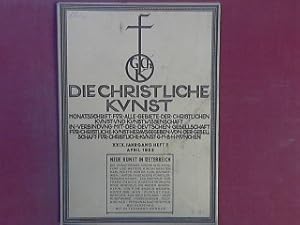 Bild des Verkufers fr Anton Faistauers Knstlerpersnlichkeit.- in : XXIX. Jahrgang Heft 7 - 1933 : Die christliche Kunst. Monatsschrift fr alle Gebiete der christlichen Kunst und Kunstwissenschaft in Verbindung mit der deutschen Gesellschaft fr christliche Kunst; zum Verkauf von books4less (Versandantiquariat Petra Gros GmbH & Co. KG)