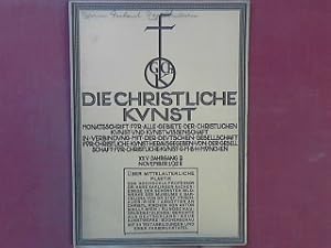 Bild des Verkufers fr ber mittelalterliche Plastik. - in : XXV. Jahrgang Heft 2 - 1928 : Die christliche Kunst. Monatsschrift fr alle Gebiete der christlichen Kunst und Kunstwissenschaft in Verbindung mit der deutschen Gesellschaft fr christliche Kunst; zum Verkauf von books4less (Versandantiquariat Petra Gros GmbH & Co. KG)