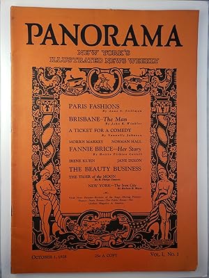 Seller image for Panorama New York's Illustrated News Weekly Vol. 1 No. 1 October 1, 1928 for sale by WellRead Books A.B.A.A.