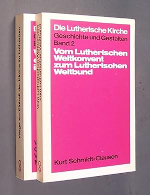 Bild des Verkufers fr Die Lutherische Kirche, Geschichten und Gestalten. Herausgegeben von Bernhard Lohse, Wilhelm Maurer und Gerhard Mller im Auftrag der Historischen Kommission des Deutschen Nationalkomitees des Lutherischen Weltbundes. 2 Bnde. Band 1: Wege zur Einheit der Kirche im Luthertum. Von Wilhelm Kahle, Gottfried Klapper, Wilhelm Maurer und Martin Schmidt. Band 2: Vom Lutherischen Weltkonvent zum Lutherischen Weltbund. Geschichte des Lutherischen Weltkonventes (1923-1947). Von Kurt Schmidt-Clausen. zum Verkauf von Antiquariat Kretzer