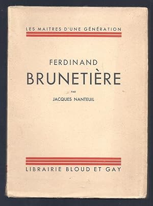 Imagen del vendedor de Ferdinand BRUNETIERE. a la venta por Librairie Aubry