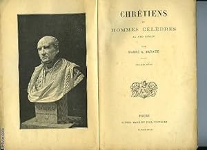 Seller image for CHRETIENS ET HOMMES CELEBRES AU XIXme SIECLE for sale by Le-Livre