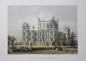 Fine Original Lithotint Illustration of Wollaton Hall in Nottinghamshire By T Allom. Published By...