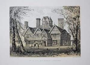 Fine Original Lithotint Illustration of The Oak House, West Bromwich, Staffordshire. By J. D. Har...