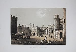 Fine Original Lithotint Illustration of Berkley Castle By F. W Hulme. Published By Chapman and Ha...
