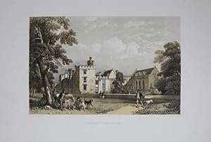 Fine Original Lithotint Illustration of Penshurst, Kent By J. D. Harding. Published By Chapman an...