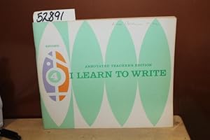 Image du vendeur pour Teacher's Guide for I Learn to Write 4 mis en vente par Princeton Antiques Bookshop