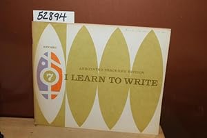 Image du vendeur pour Teacher's Guide for I Learn to Write 7 mis en vente par Princeton Antiques Bookshop