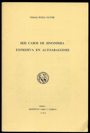 Bild des Verk�ufers f�r Seis casos de sinonimia expresiva en alto - aragon�s. zum Verkauf von Hesperia Libros